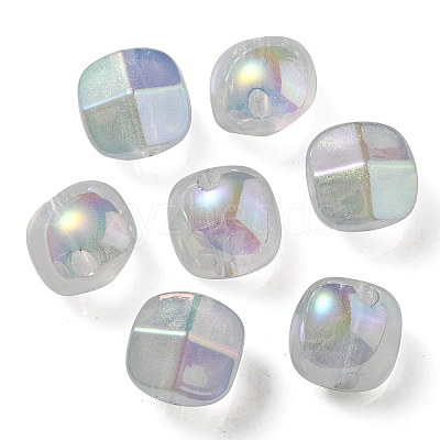 UV Plating Luminous Transparent Acrylic Beads OACR-P010-01A-1