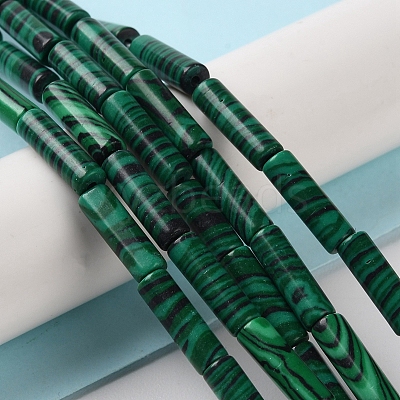 Synthetic Malachite Beads Strands G-D077-E02-1