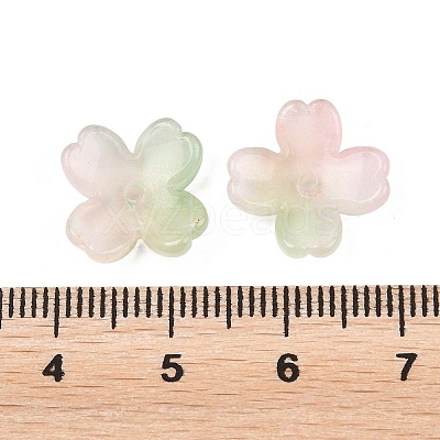 Two Tone Transparent Glass Bead Caps GLAA-Z020-02E-1