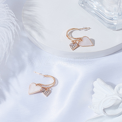 1 Pair Alloy Rhinestone Dangle Stud Earrings EJEW-LP0003-74B-1