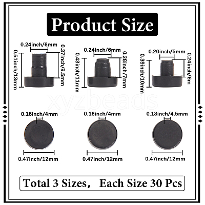 90Pcs 3 Styles PVC Plastic Non-slip Furniture Pads FIND-GF0007-84A-1