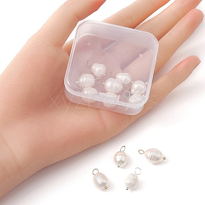12Pcs 2 Colors Natural Cultured Freshwater Pearl Pendants FIND-YW0003-64-1