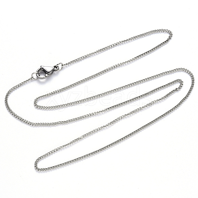 Non-Tarnish 304 Stainless Steel Curb Chain Necklace NJEW-S420-001C-P-1