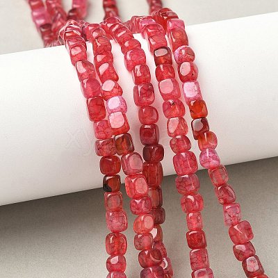 Natural Dragon Veins Agate(Dyed & Heated) Beads Strands G-G177-E18-03-1