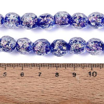 Handmade Foil Glass Beads Strands FOIL-Q002-05C-1