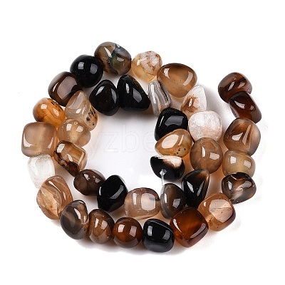 Natural Dyed & Heated Agate Beads Strands G-N342-65A-1