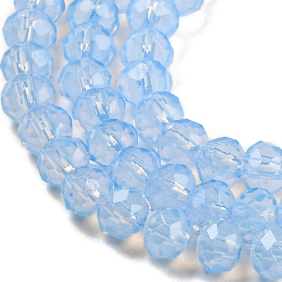 Baking Paint Transparent Glass Beads Strands DGLA-A034-J2mm-B10-1