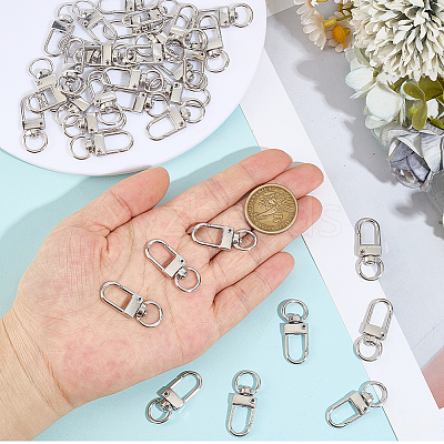 36Pcs Alloy Swivel Clasps PURS-CN0001-12KCG-1