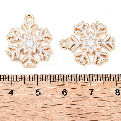 Christmas Theme Barrel Plating Alloy Enamel Pendants X-PALLOY-S192-01KCG-01-1