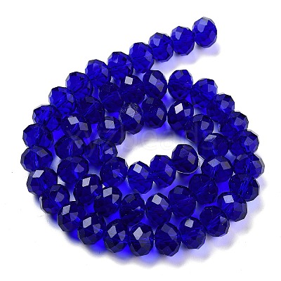 Handmade Imitate Austrian Crystal Faceted Rondelle Glass Beads X-G02YI0C4-1