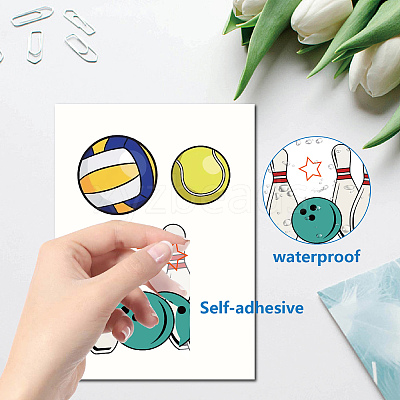 8 Sheets 8 Styles PVC Waterproof Wall Stickers DIY-WH0345-146-1