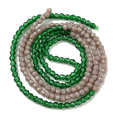 Transparent Gradient Color Glass Beads Strands GLAA-H021-01A-44-1