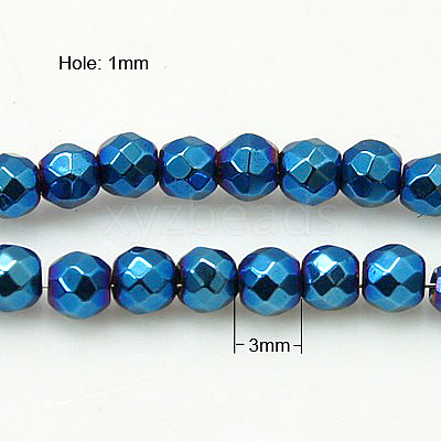 Non-Magnetic Synthetic Hematite Beads Strands G-C018-3mm-1