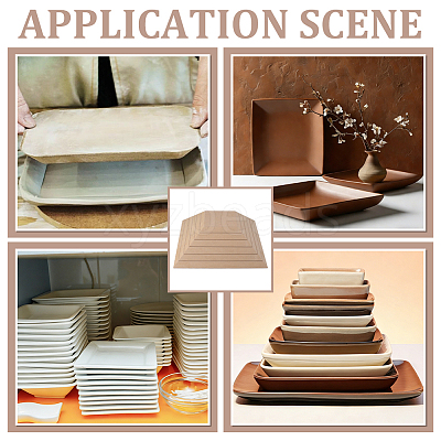 6Pcs MDF Pottery Clay Base Plate DIY-WH0061-060-1