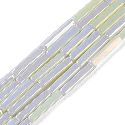 Electroplate Glass Beads Strands EGLA-Q128-10A-1
