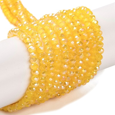 Baking Electroplate Glass Beads Strands DGLA-A039-J2MM-B13-1