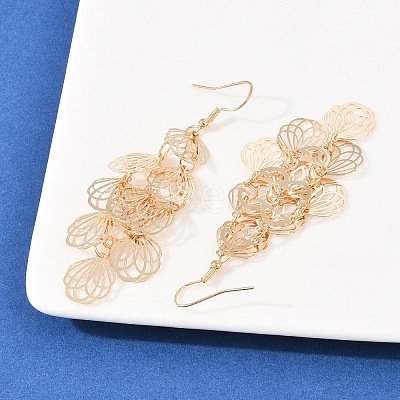 Brass Dangle Earrings EJEW-B157-02C-G-1