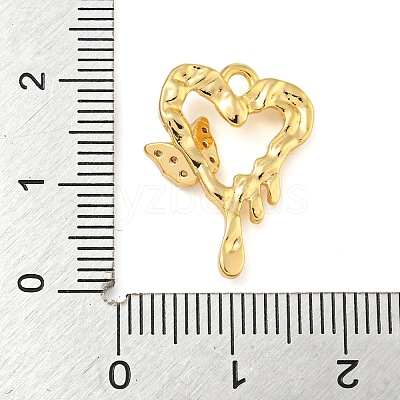 Brass with Clear Cubic Zirconia Pendants KK-G508-01A-G-1