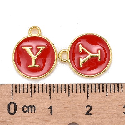 Golden Plated Alloy Enamel Charms LS-ENAM-S118-03Y-1