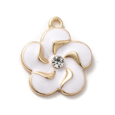 Flower Alloy Enamel Pendants ENAM-A007-03KCG-01-1