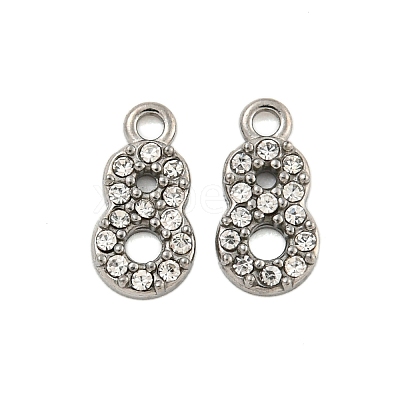 304 Stainless Steel Pendants STAS-L080-002P-08-1