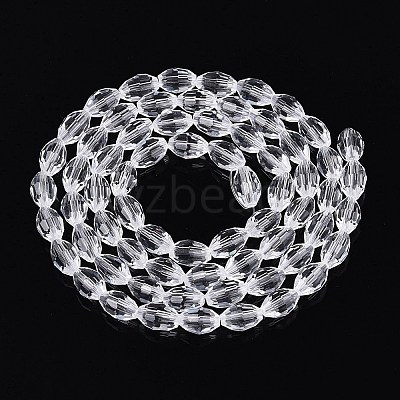 Transparent Glass Beads Strands GLAA-N071-01A-A01-1