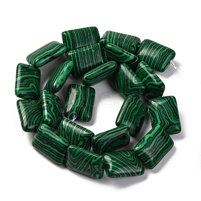 Synthetic Malachite Beads Strands G-T047-B13-01-1