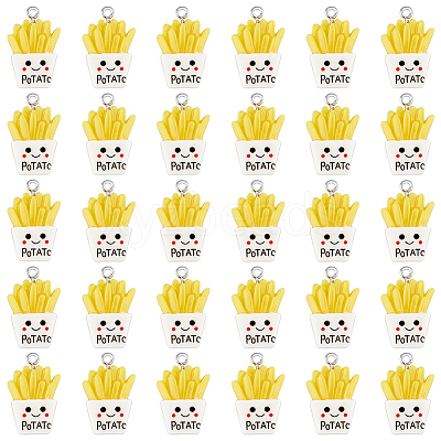 30Pcs Resin Imitation Food Pendants RESI-FH0001-57-1