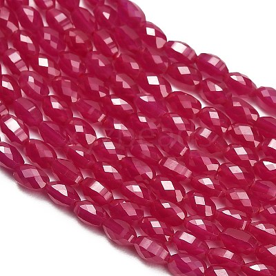 Lab Grown Red Corundum Beads Strands GG-CBAC488-01A-1