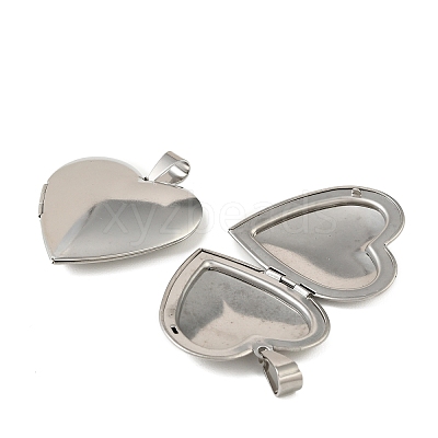 316 Stainless Steel Locket Pendants STAS-K321-12C-P-1