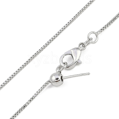 1mm Rack Plating Brass Box Chain Adjustable Slider Necklaces for Women Men MAK-L044-56P-1