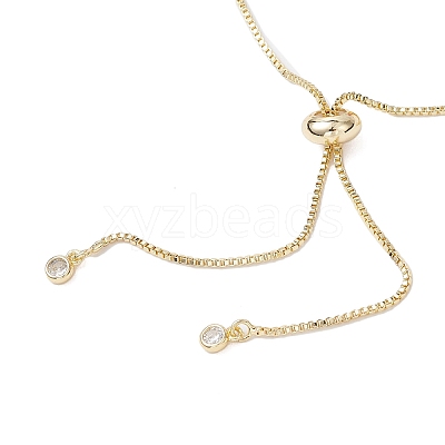 Adjustable Brass Micro Pave Cubic Zirconia Slider Bracelets for Women BJEW-JB12619-1