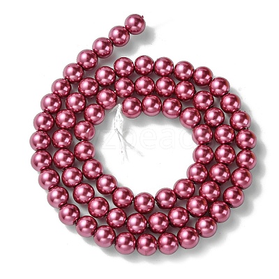 Eco-Friendly Dyed Glass Pearl Beads Strands HY-A008-6mm-RB027-1