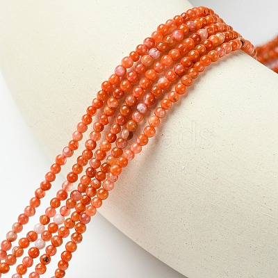 Natural South Red Agate Beads Strands G-B090-A04-01-1