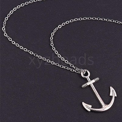 Tibetan Silver Anchor & Helm Pendants TIBEP-PH0004-15AS-WH-1