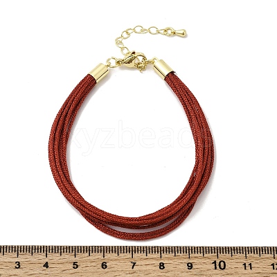 Polyester Metallic Braided Multi-strand Cord Bracelet for Bracelet Making BJEW-H642-02G-11-1