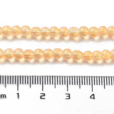 Drawbench Transparent Glass Beads Strands GLAD-Q012-4mm-08-1
