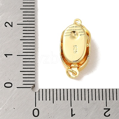 Rack Plating Brass Box Clasps KK-M285-05C-G-1