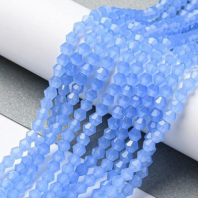 Imitation Jade Glass Beads Strands EGLA-A039-J4mm-D04-1