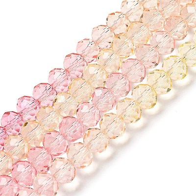 Transparent Painted Glass Beads Strands X1-DGLA-A034-T6mm-A09-1