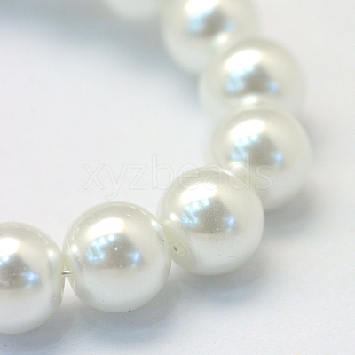 Baking Paint Glass Pearl Round Bead Strands X-HY-Q003-10mm-01-1