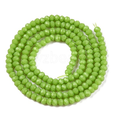 Opaque Solid Color Glass Beads Strands EGLA-T021-02F-1