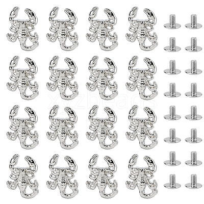 16Bags Scorpion Alloy with Iron Decorative Rivets BUTT-FH0001-035D-1