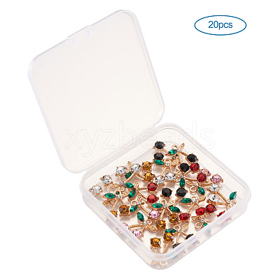 Alloy Rhinestone Pendants ALRI-TA0001-03G-1