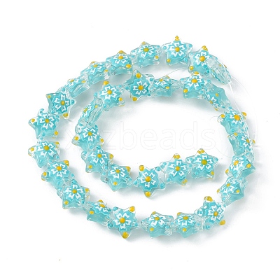 Transparent Glass Beads Strands LAMP-F029-03G-1