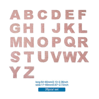 Alphabet Rhinestone Patches FW-TAC0001-01D-1