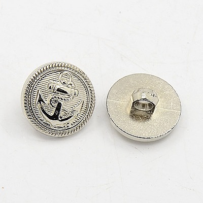 1-Hole Plating Acrylic Shank Buttons BUTT-D002-01-1