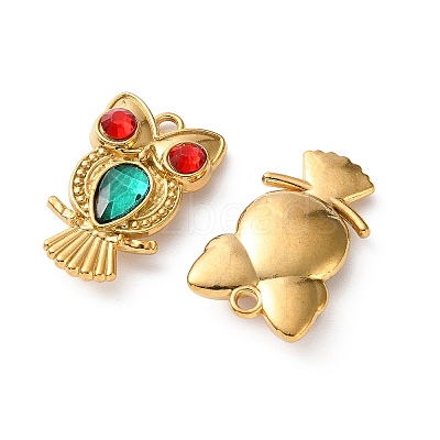 304 Stainless Steel Rhinestone Pendants RB-L002-07G-02-1