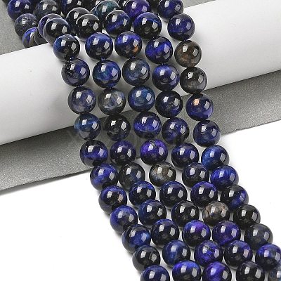 Grade AB Natural Tiger Eye Beads Strands G-B133-A02-8MM-01-1