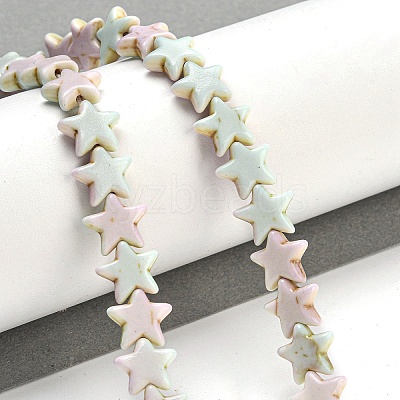 Baking Paint Synthetic Turquoise Beads Strands G-H060-07B-1